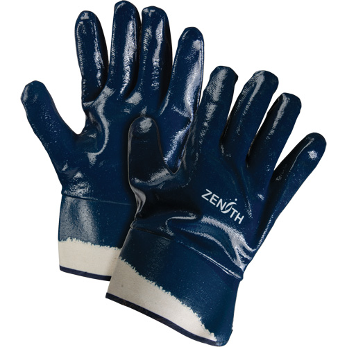 Gants &agrave; poignet de s&eacute;curit&eacute; de poids lourd, 11/2T-Grand, R&ecirc;vetement Nitrile, Enveloppe en Coton Haskins Industrial Inc.