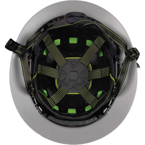 Casque Fibre Metal de style escalade avec bordure compl&egrave;te, R&eacute;pond aux normes CSA type 2, Suspension Rochet, Non ventil&eacute; Haskins Industrial Inc.
