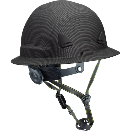 Casque Fibre Metal de style escalade avec bordure compl&egrave;te, R&eacute;pond aux normes CSA type 2, Suspension Rochet, Non ventil&eacute; Haskins Industrial Inc.