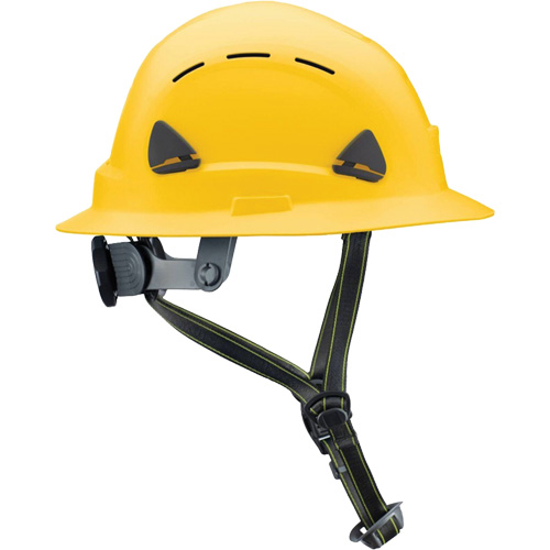 Casque Fibre Metal de style escalade avec bordure compl&egrave;te, R&eacute;pond aux normes CSA type 2, Suspension Rochet, Ventil&eacute; Haskins Industrial Inc.