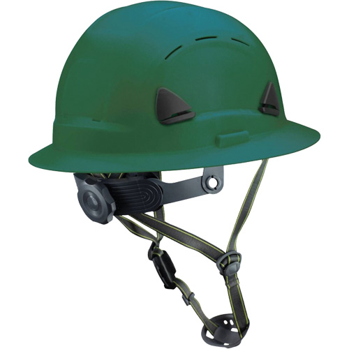 Fibre Metal Climbing Style Helmet with Full Brim, Meets CSA Type 2, Ratchet Suspension, Vented Haskins Industrial Inc.