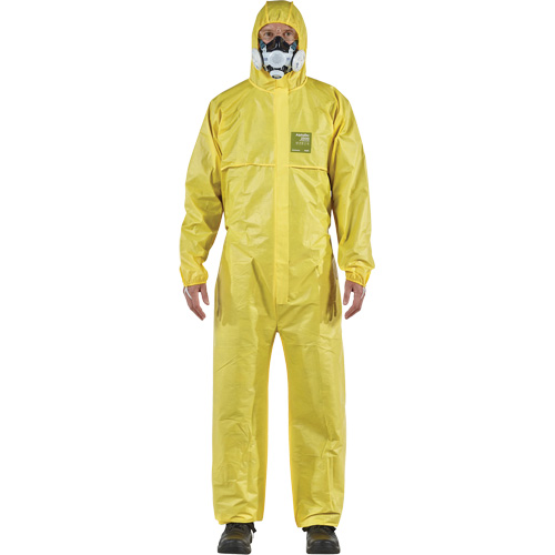 Combinaison AlphaTec 2300 STANDARD &agrave; coutures bord&eacute;es, mod&egrave;le 147, Petit, Jaune, Enduit de poly&eacute;thyl&egrave;ne/Polypropyl&egrave;ne Haskins Industrial Inc.