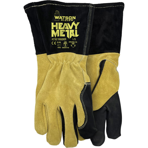 Gants de soudage MIG/&eacute;lectrode 2780 Thrasher, Cuir de vache refendu, Taille Petit Haskins Industrial Inc.
