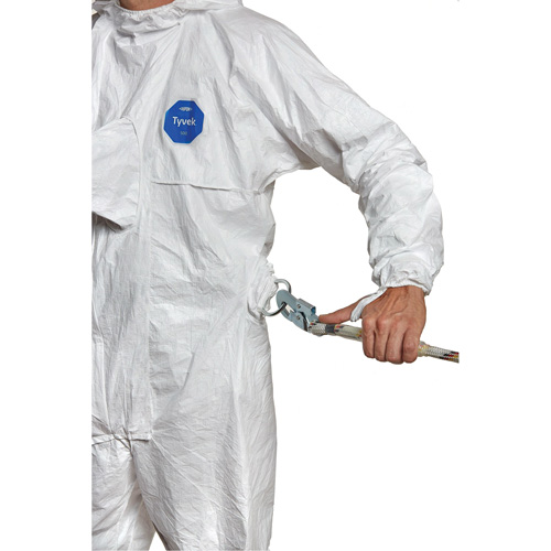 Harness-Compatible Disposable Coverall, 4X-Large, White, Tyvek&reg; 500 Haskins Industrial Inc.
