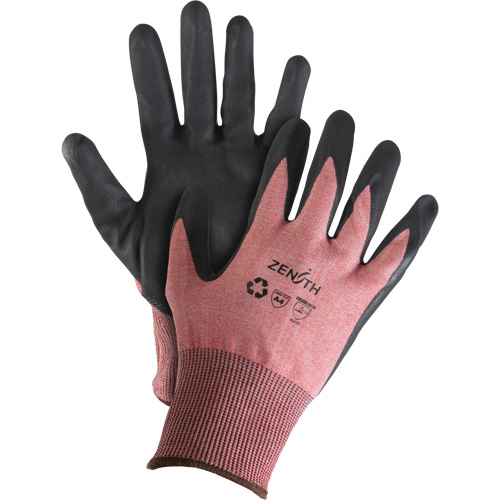 Gants &eacute;cologiques, l&eacute;gers, et r&eacute;sistants &agrave; la coupe, &agrave; haute dext&eacute;rit&eacute;, Taille 8, Calibre 18, Rev&ecirc;tement Mousse de nitrile, Enveloppe en Acier inoxydable/PEHP/rPET, ASTM ANSI niveau A4 Haskins Industrial Inc.