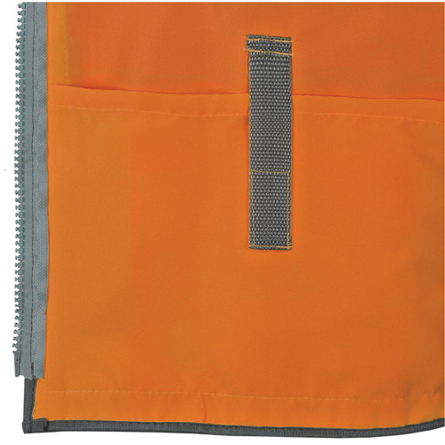 Pioneer Mesh Back Zip Front Surveyor Safety Vest, High Visibility Orange, Small, Polyester Haskins Industrial Inc.