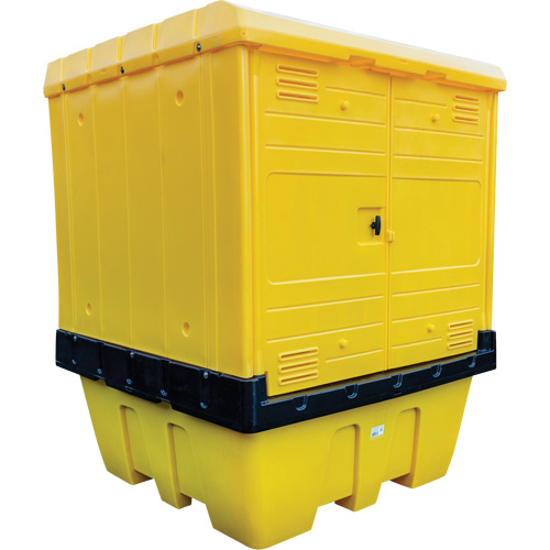 Hard Cover IBC Spill Pallet, 70" L x 70" W x 90" H, 1135 lbs. Load Capacity Haskins Industrial Inc.