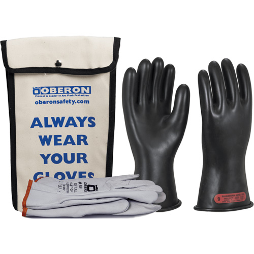 Class 0 Rubber Electrical Glove Kit, 8, 11" L, 20 cal/cm², NFPA 70E Haskins Industrial Inc.