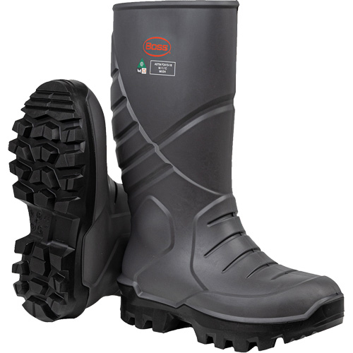 Boss&reg; Footwear Full Safety Boot with Midsole & Internal Met Guard, Thermal Polyurethane, Steel Toe, Puncture Resistant Sole, Size 6 Haskins Industrial Inc.