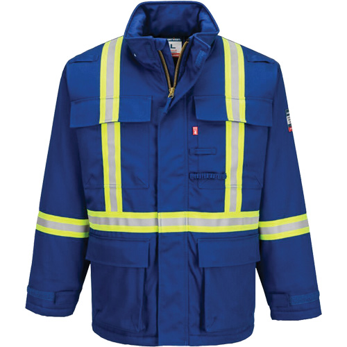 Bizflame&reg; 88/12 Insulated Winter Parka, Blue, Medium (Tall) Haskins Industrial Inc.