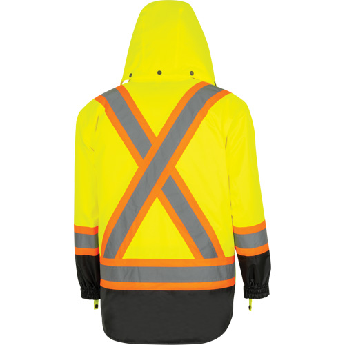 Parka de s&eacute;curit&eacute; d'hiver imperm&eacute;able 7-en-1 5057 Pioneer Yukon, Polyester, Noir/Jaune lime haute visibilit&eacute;, T-petit Haskins Industrial Inc.