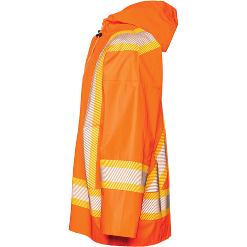 R804 Hurricane Rain Jacket, Small, High Visibility Orange Haskins Industrial Inc.