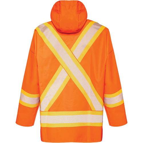 R804 Hurricane Rain Jacket, Small, High Visibility Orange Haskins Industrial Inc.