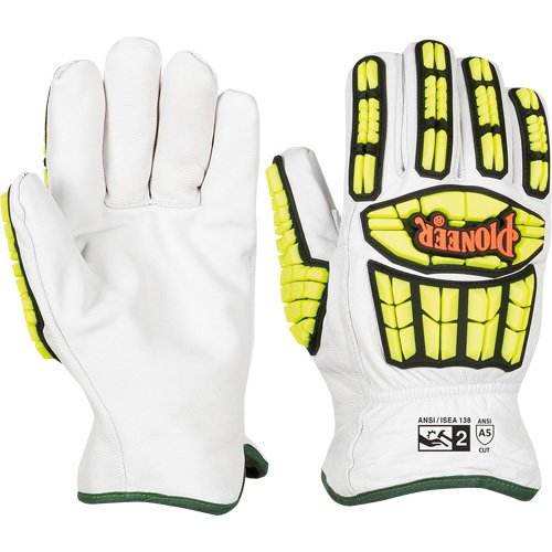 Cut and Impact-Resistant Gloves, Small, Goatskin Palm, Gauntlet Cuff Haskins Industrial Inc.