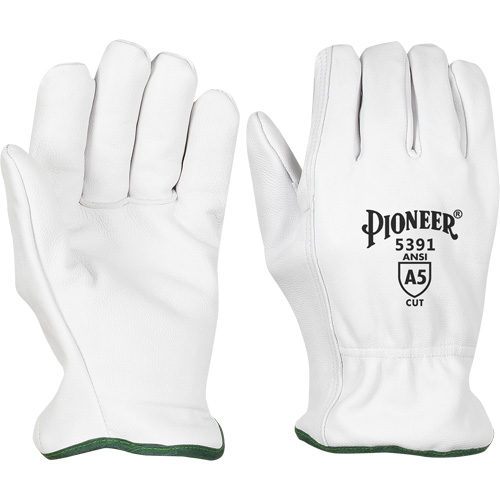 Gants pour conducteurs r&eacute;sistant aux coupures, Petit, Paume en Cuir fleur de ch&egrave;vre Haskins Industrial Inc.