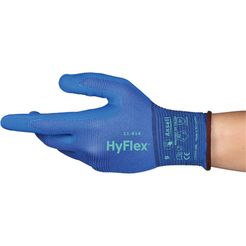 HyFlex&reg; 11-814 Gloves, Size 5/2X-Small, 18 Gauge, Foam Nitrile Coated, Nylon/Spandex Shell, ASTM ANSI Level A1/EN 388 Level 1/EN 388 Level A Haskins Industrial Inc.