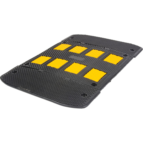 Bosse de d&eacute;c&eacute;l&eacute;ration avec embouts d'extr&eacute;mit&eacute;s, Caoutchouc, 3' lo x 40" la x 2" h Haskins Industrial Inc.