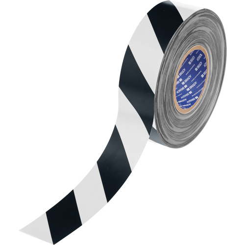 ToughStripe&reg; Max Floor Marking Tape, 2" x 100', Polyester, Black and White Haskins Industrial Inc.