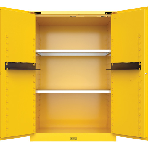 Utili-Guard+ Flammable Safety Cabinet, 90 Gal., 2 Door, 43" W x 65" H x 37" D Haskins Industrial Inc.