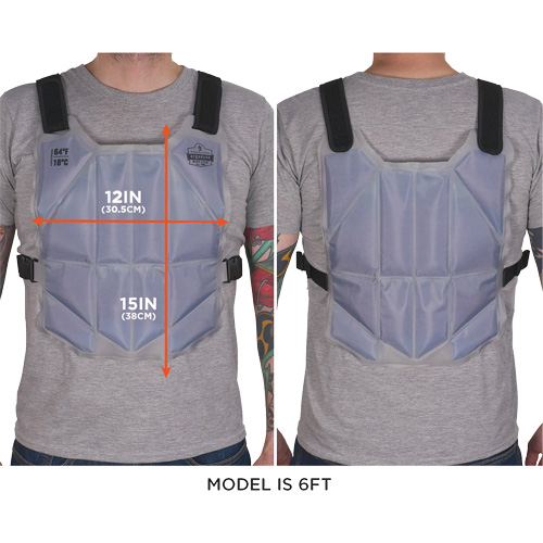 Chill-Its 6210 Phase Change Cooling Vest, One Size, Blue Haskins Industrial Inc.