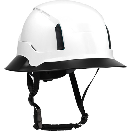 Wide Clip-On Full Brim for RZRBack Climbing Helmet, White Haskins Industrial Inc.