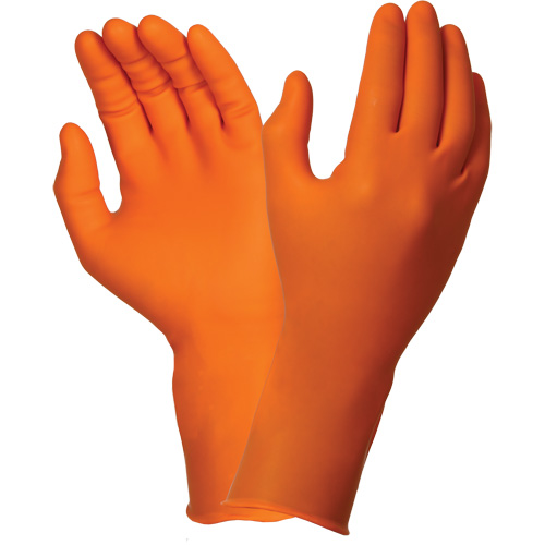 Gants jetables TOUCHNTUFF 93-800, 6,5/7, Latex/N&eacute;opr&egrave;ne/Nitrile, 23,6-mils, Sans poudre, Orange Haskins Industrial Inc.