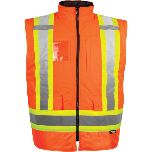 Manteau haute visibilit&eacute; 7-en-1, Polyester, Orange haute visibilit&eacute;, T-Grand Haskins Industrial Inc.