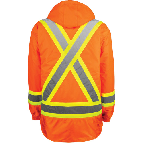 Manteau haute visibilit&eacute; 7-en-1, Polyester, Orange haute visibilit&eacute;, T-Grand Haskins Industrial Inc.