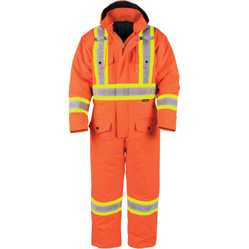 High-Visibility Lined Canvas Overalls, 2X-Large, High Visibility Orange Haskins Industrial Inc.