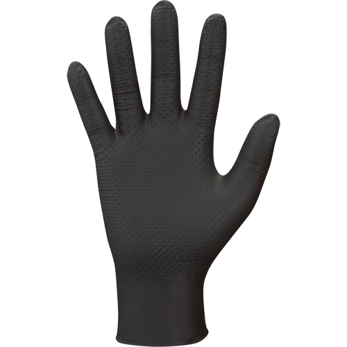 709B PyraGrip Disposable Gloves, 11/2X-Large, Nitrile, 8-mil, Powder-Free, Black Haskins Industrial Inc.