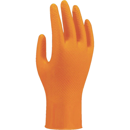 709HVO High-Visibility Disposable Gloves, 11/2X-Large, Nitrile, 8-mil, Powder-Free, Orange Haskins Industrial Inc.
