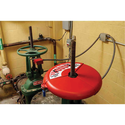 Collapsible Gate Valve Lockout Device, Wheel Type Haskins Industrial Inc.