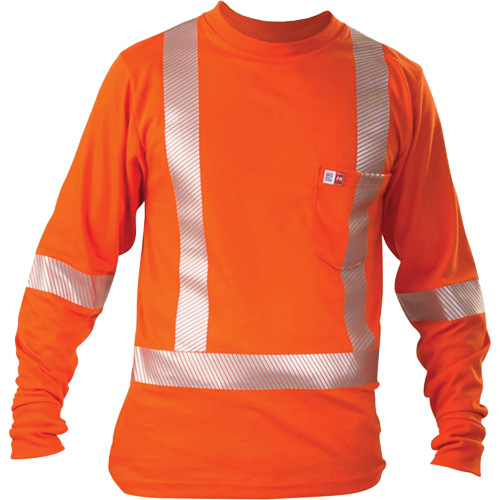 Long-Sleeved T-Shirt, Large, Orange Haskins Industrial Inc.