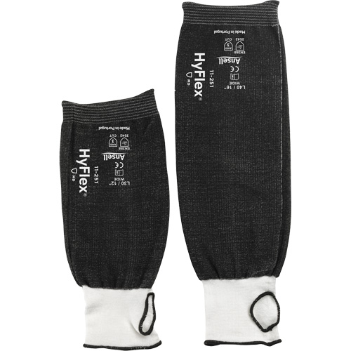 Manchon de protection large HyFlex 11-251, Intercept, 18", ASTM ANSI niveau A3, Noir Haskins Industrial Inc.