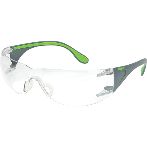 Adapt Lite Grey/Green Safety Glasses, Clear Lens, Anti-Fog/Anti-Scratch, ANSI Z87+/Meets/Exceeds CSA Z94.3 Haskins Industrial Inc.