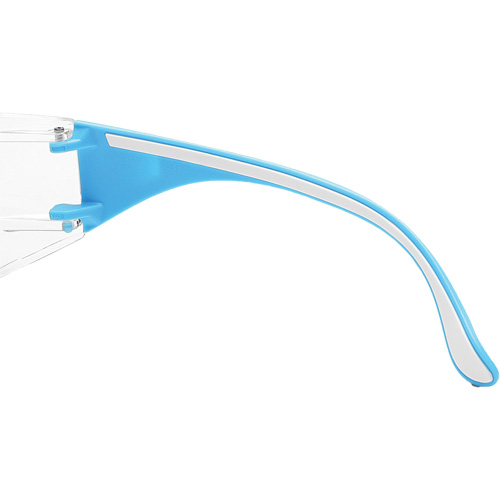 Adapt Lite Blue/White Safety Glasses, Clear Lens, Anti-Fog/Anti-Scratch, ANSI Z87+/Meets/Exceeds CSA Z94.3 Haskins Industrial Inc.