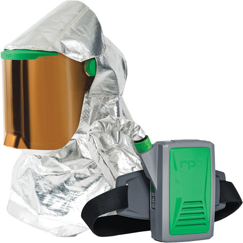 Respirateur &agrave; chaleur radiante Z-Link avec souffleur & montage &agrave; la ceinture, Respirateur &agrave; masque/Capuchon & visi&egrave;re, Pile Lithium-ion Haskins Industrial Inc.