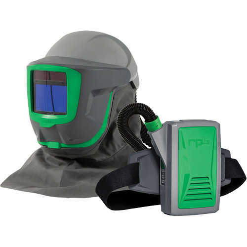 Z-Link+ syst&egrave;me APR motoris&eacute; avec cape &agrave; l'&eacute;paule & visi&egrave;re, Respirateur &agrave; masque/Masque de soudage Haskins Industrial Inc.