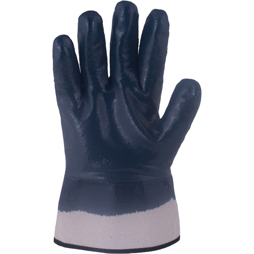 Gants bleu marine avec manchettes renforc&eacute;es &agrave; entoilage coll&eacute; Horizon, T-Grand, R&ecirc;vetement Nitrile, Enveloppe en Jersey/Coton Haskins Industrial Inc.