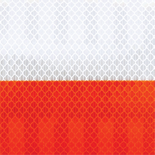 Pellicule souple pour chantiers routiers &agrave; haute intensit&eacute; 382VHIP, 5" la x 150' lo, Orange et blanc Haskins Industrial Inc.