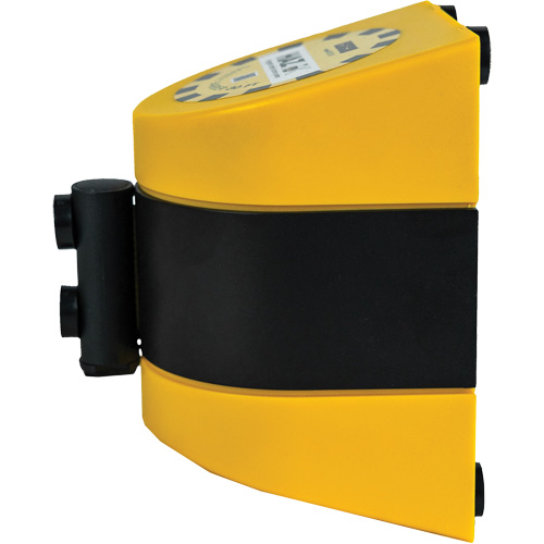 Syst&egrave;me de barri&egrave;re de s&eacute;curit&eacute; HAZLOK, Plastique, Fixation magn&eacute;tique, 30', Ruban Noir et jaune Haskins Industrial Inc.