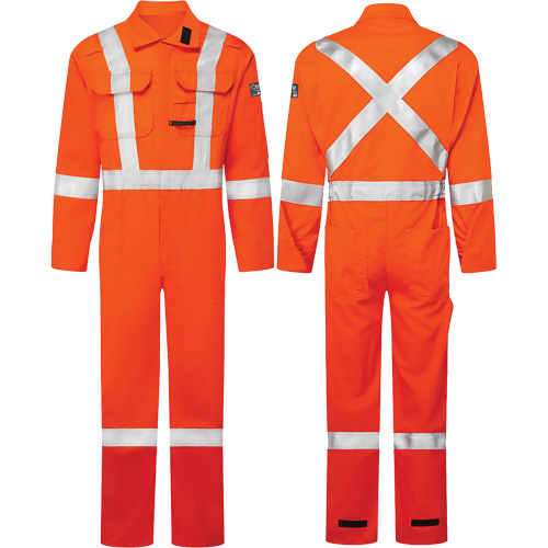 Combinaisons Avenger, 7 oz, Taille 56, Orange haute visibilit&eacute; Haskins Industrial Inc.