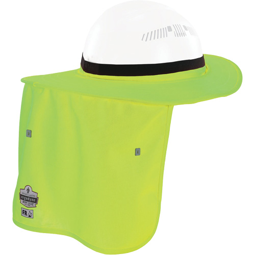Bordure FR vert lime pour casque de chantier avec cache-cou Haskins Industrial Inc.