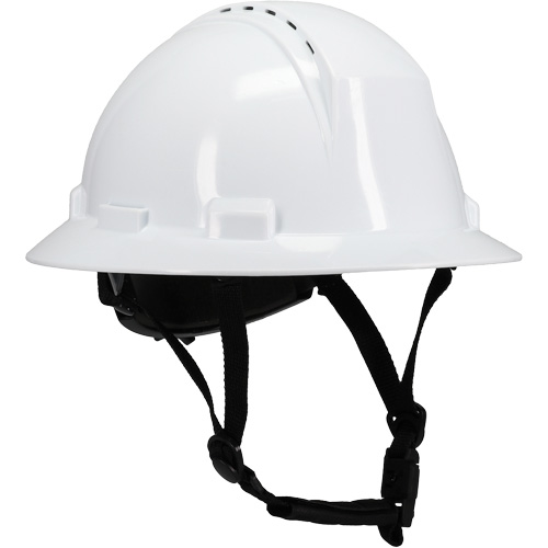 Kilimanjaro Full Brim Safety Helmet with HDPE Shell, Meets CSA Type 2, Ratchet Suspension, Vented Haskins Industrial Inc.