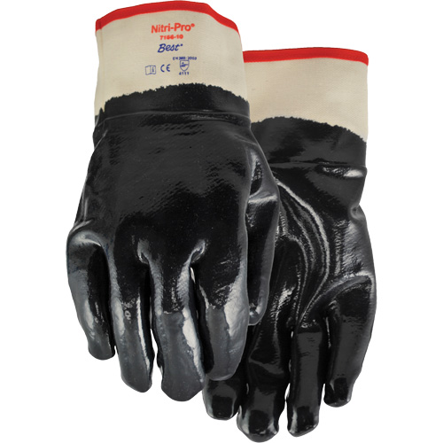 Nitri-Pro&reg; Coated Gloves, 9/Large, Nitrile Coating, Jersey/Cotton Shell Haskins Industrial Inc.