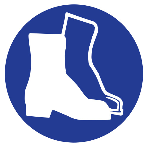 Right to Know Pictogram Labels -Boots, Vinyl, Sheet, 1" L x 1-1/8" W Haskins Industrial Inc.