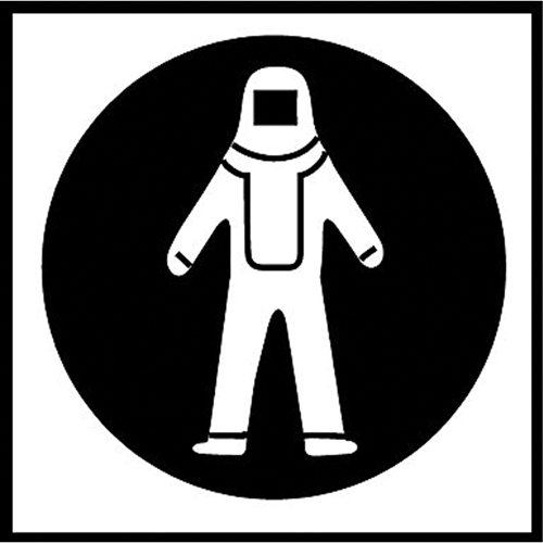 &eacute;tiquettes avec pictogramme Right to Know - Combinaison pleine protection, Vinyle, Feuille, 5/8" lo x 3/4" la Haskins Industrial Inc.