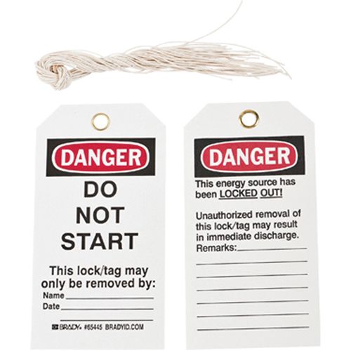 Lockout Tags, Plastic, 3" W x 5-3/4" H, English Haskins Industrial Inc.