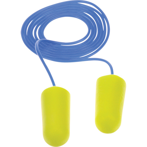 E-A-Rsoft Yellow Neon Earplugs, Bulk - Polybag, Corded Haskins Industrial Inc.