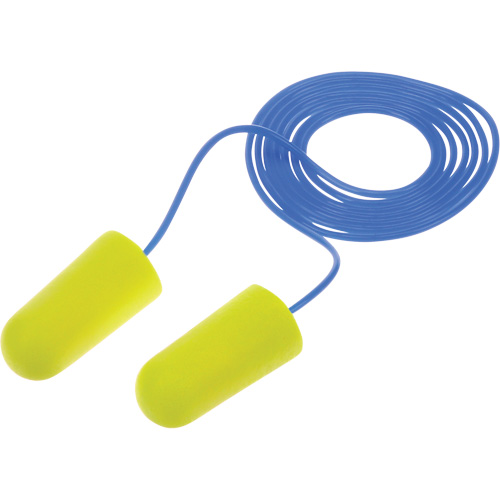 E-A-Rsoft Yellow Neon Earplugs, Bulk - Polybag, Corded Haskins Industrial Inc.